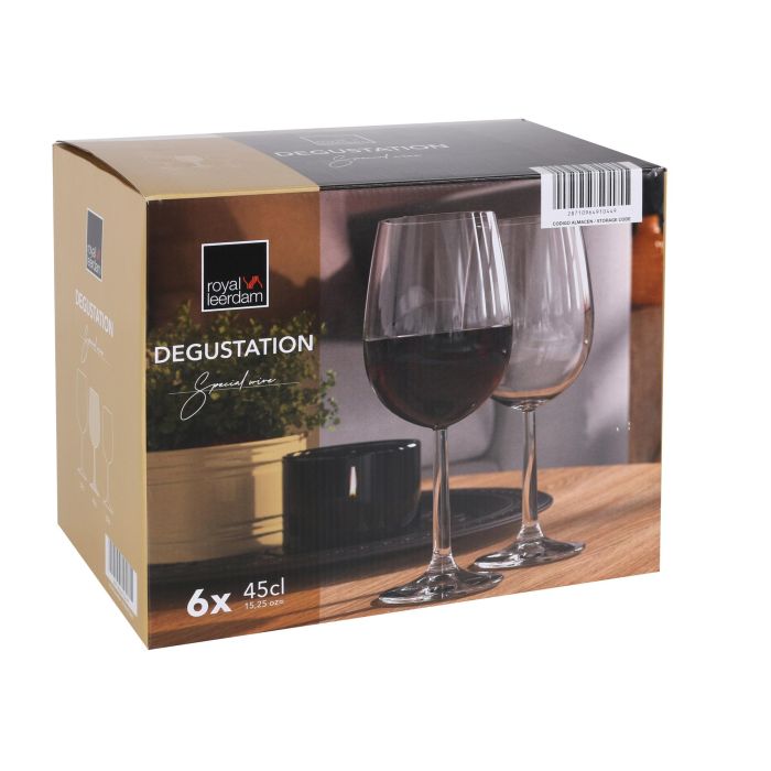 Royal Leerdam Set 6 Copas de Vino Degustation de 45 cl, Medidas individuales 7 x 8.5 x 20.1 cm 5