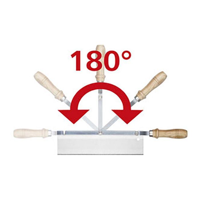 Wolfcraft Sierra de mano 390 x 45 x 90 mm con mango acodado y orientable para suelos y trabajos difíciles 2