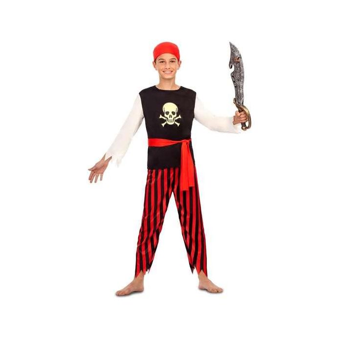Disfraz pirata pañuelo de cabeza, camisa, fajín y pantalones talla 10-12 y Disfraz pirata pañuelo de cabeza, camisa, fajín y pantalones talla 10-12 y