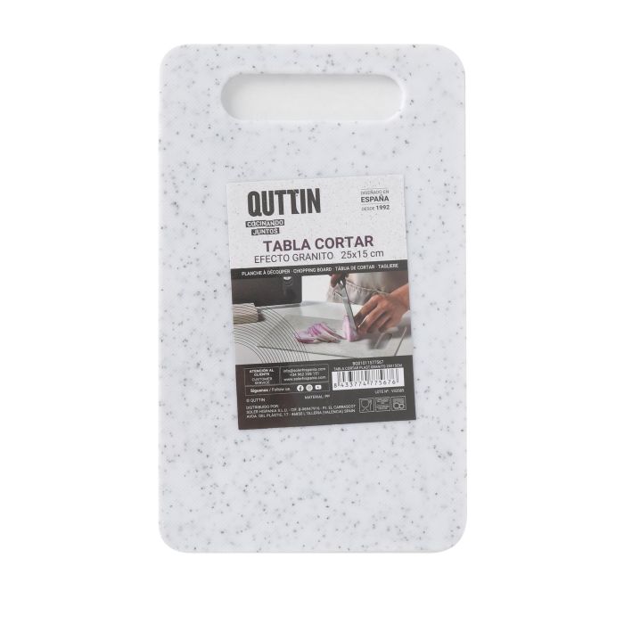 Tabla de cortar plástico granito 25x15 cm Quttin (24 Unidades) 1 Tabla de cortar plástico granito 25x15 cm Quttin (24 Unidades) 1