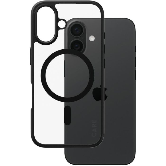 PanzerGlass CARE Case MagSafe para iPhone 16, Negro