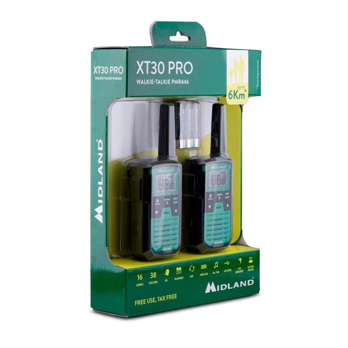 Walkietalkies xt-30 pro c1463, 16 canales pmr446, verdes 2 Walkietalkies xt-30 pro c1463, 16 canales pmr446, verdes 2