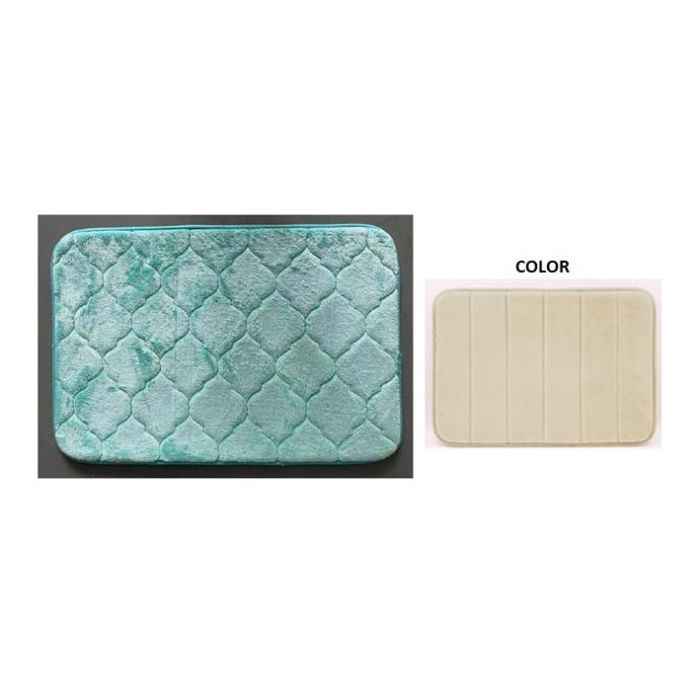 DKD Home Decor Alfombra Geometrical Glam de Poliester Blanco Dorado 60 x 40 cm (Pack 6 Unidades)