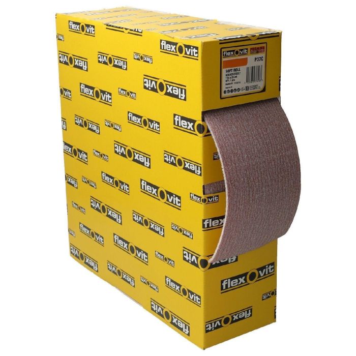 FLEXOVIT P37C Rollo de Lija de Espuma, 115mm x 25m, Grano P240