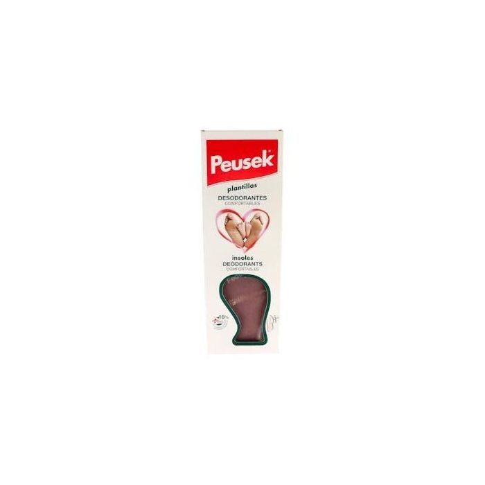 Peusek Plantillas Desodorantes Confortables con Carbón Activado 18% para Pies Frescos Sin Olores, Amortiguadoras y Recortables 1 Unidad