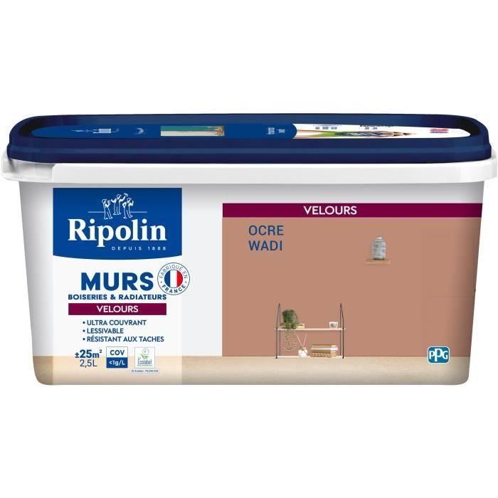 Ripolin RIP3174269079453 Pintura Decorativa Paredes, Carpintería y Radiadores, Acabado Terciopelo Ocre Wadi, 2,5 L