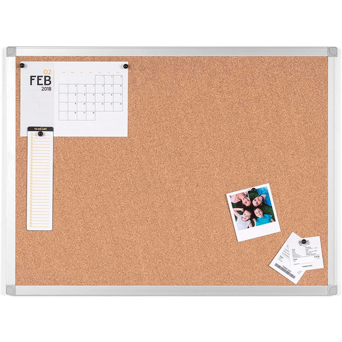 Q-connect Pizarra Corcho Marco Aluminio 200x100 cm Extra Corcho 5 mm 5