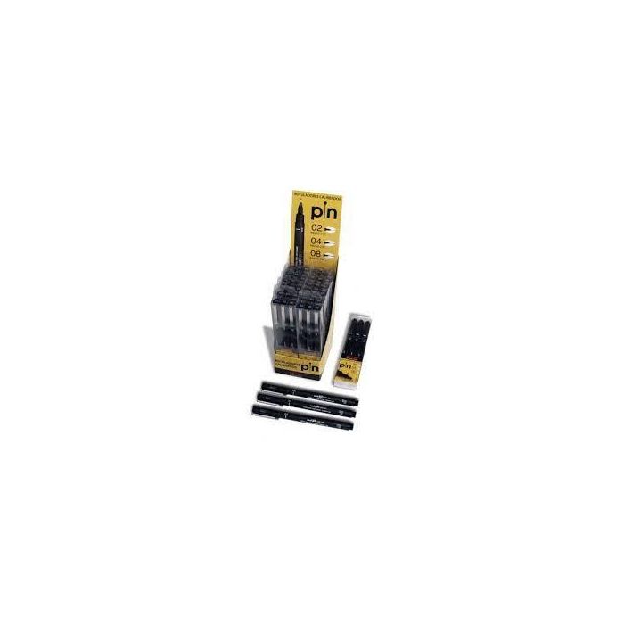 Uniball Marcador Permanente Pinox-200-12P Calibrado 0.2-0.4-0.8 Estuche De 3 Negro Expositor 12 Ud Uniball Marcador Permanente Pinox-200-12P Calibrado 0.2-0.4-0.8 Estuche De 3 Negro Expositor 12 Ud