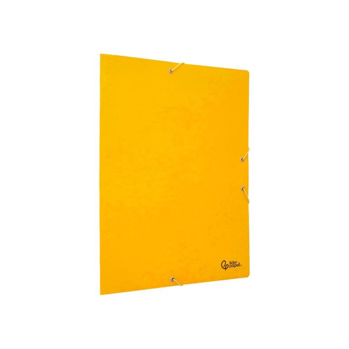 Carpeta Liderpapel Gomas Folio 3 Solapas Carton Simil Prespan Amarilla 10 unidades 5