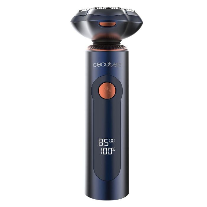 Cecotec Afeitadora eléctrica PrecisionCare Aluminium Pro azul titanio LCD 80min IPX6 base 4