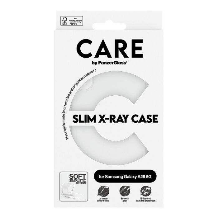 PanzerGlass CARE Funda Protectora TPU Transparente Anti-golpes para Samsung Galaxy A26 5G | Resistente a Rayones y Caídas hasta 1.2m | Incluye Paños de Limpieza 2