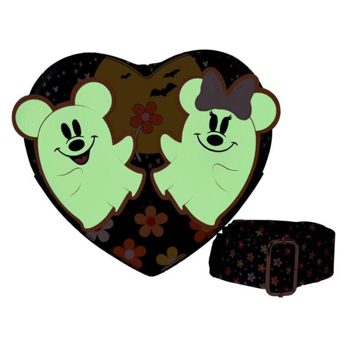 Bolso bandolera Floral Ghost Mickey &#38; Minnie Disney Loungefly 1