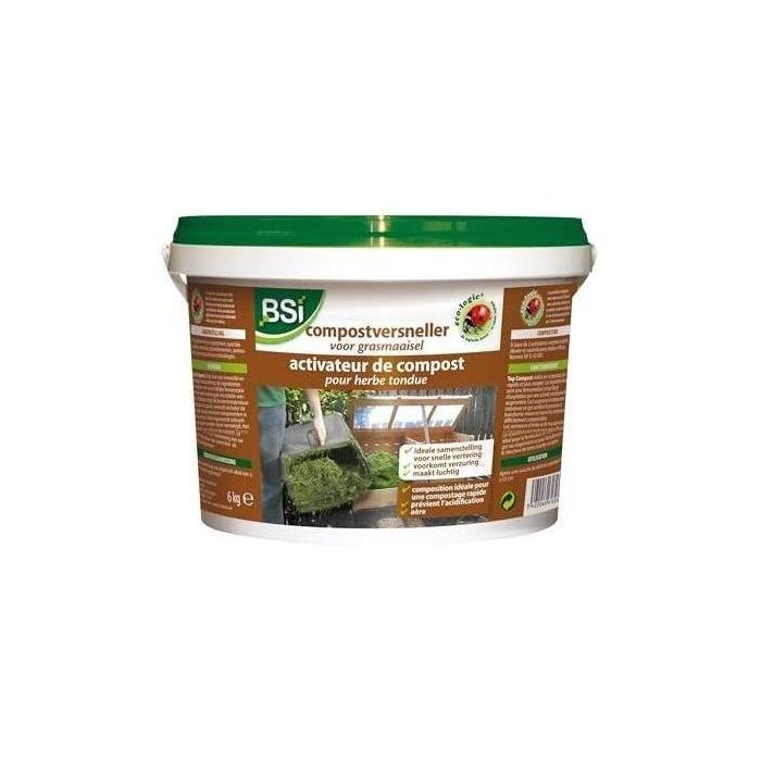 BSI 5420046618260 Activador de Compost para Cortar Césped - Previene Acidificación y Airea - 6 Kg 1