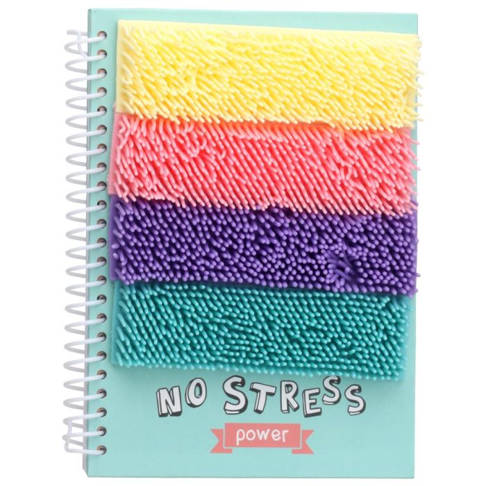 The Concept Factory Libreta Anti Stress Kawaii Cuaderno con Espiral y Tiras de Silicona de Colores Modelos Surtidos Panda o Gato 6