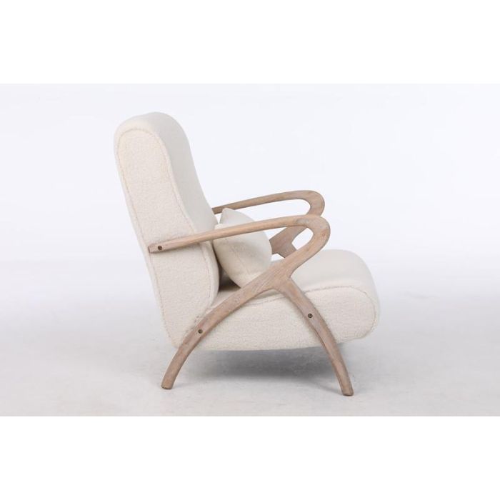 DKD Home Decor Butaca Moderno Blanco Natural 70 x 85 x 68 cm 2