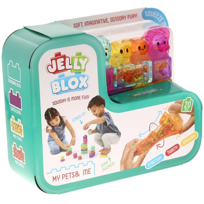 Goliath GOL8720077342897 Mis Mascotas y Yo - Juego de Construcción JELLY BLOX - 20 Bloques, 2 Personajes, 2 Animales - 2+ Años 8