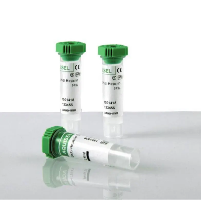 Tubos Sangue Verde 1 mL 11x40 Heparina Li 100 Unidades