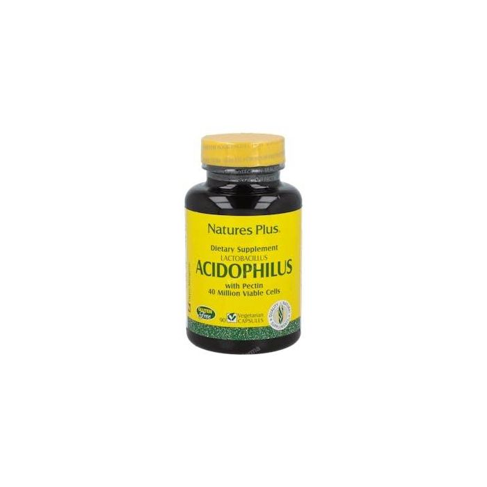 NATURES PLUS Acidophilus Probiótico Digestivo 80 Millones Células Viables 90 Cápsulas