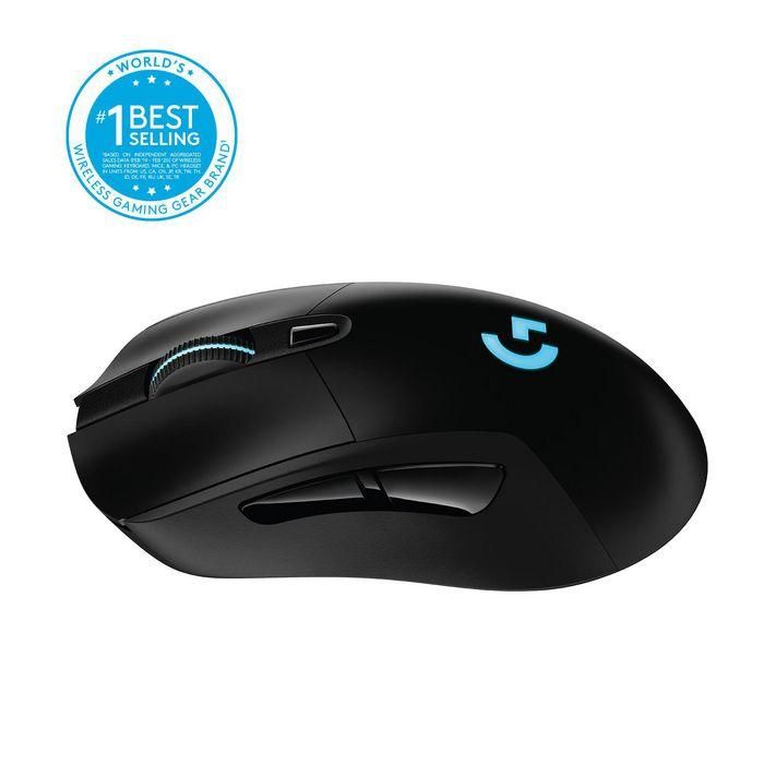 Logitech G703 LIGHTSPEED Wireless Gaming Mouse with HERO 25K Sensor, RF Wireless, Lithium Polymer (LiPo), Black 1 Logitech G703 LIGHTSPEED Wireless Gaming Mouse with HERO 25K Sensor, RF Wireless, Lithium Polymer (LiPo), Black 1