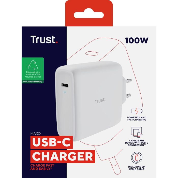 Cargador de Pared Trust 25140 Blanco 7 Cargador de Pared Trust 25140 Blanco 7