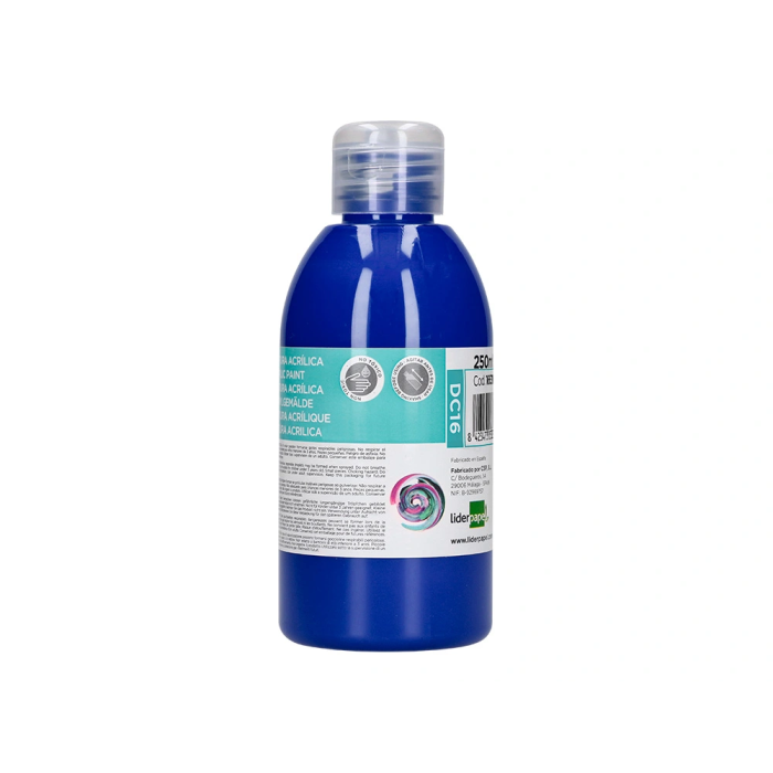 Liderpapel Pintura Acrílica Bote 250 ml Azul Ultramar Multisuperficie 4