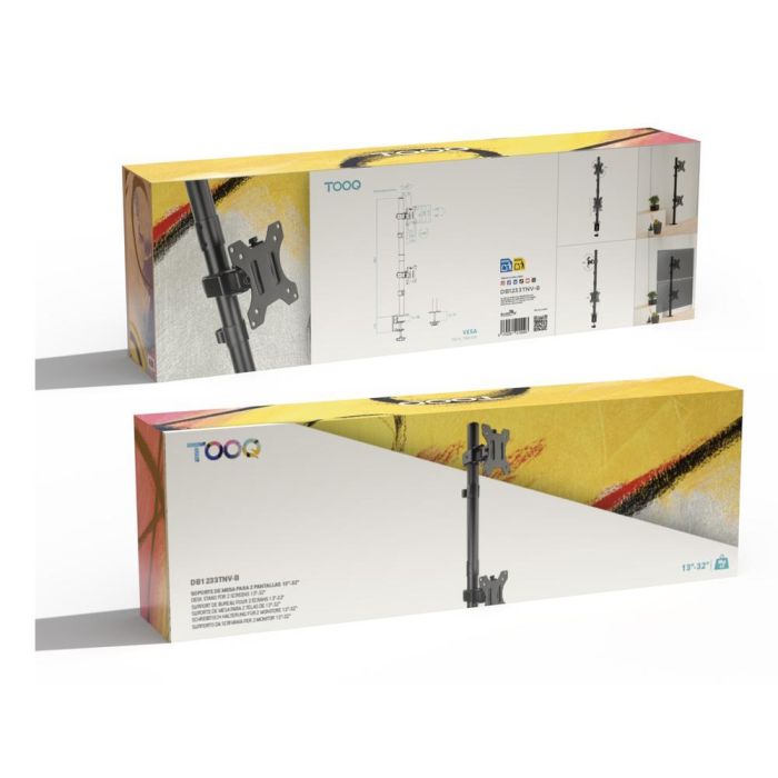 Tooq Soporte de Mesa para 2 Monitores DB1233TNV-B Giratorio Inclinable hasta 8kg Negro 6 Tooq Soporte de Mesa para 2 Monitores DB1233TNV-B Giratorio Inclinable hasta 8kg Negro 6