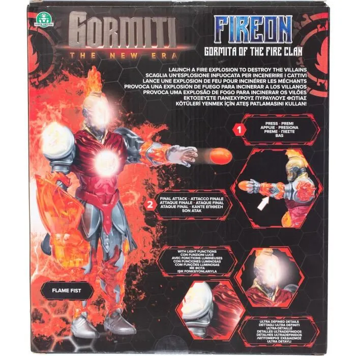 Gormiti Figura articulada con ataque ligero de Fuego Fireon 27 cm GRV073 a partir de 4 años Gormiti Figura articulada con ataque ligero de Fuego Fireon 27 cm GRV073 a partir de 4 años