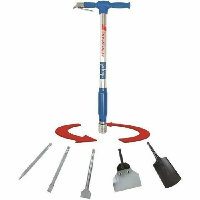 Scheppach AERO 2 SPADE Herramienta neumática universal 5 en 1 con boquilla, rascador, 3 cinceles, 6.3 bar 0 Scheppach AERO 2 SPADE Herramienta neumática universal 5 en 1 con boquilla, rascador, 3 cinceles, 6.3 bar 0