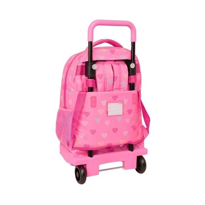 Mochila gde. c/ruedas compact extraible benetton "heart" 33x45x22cm 1 Mochila gde. c/ruedas compact extraible benetton "heart" 33x45x22cm 1