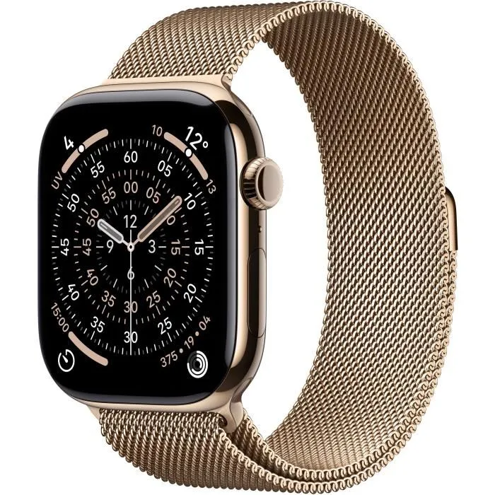 Apple MFD74ZRA Watch Series 11 GPS + Cellular - 46 mm - Caja Titanio Dorado - Correa Milanese Loop Dorada S/M