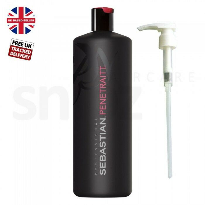 Sebastian Professionals PENETRAITT Champú Fuerza y Reparación para Cabello Dañado, Antirrotura e Hidratante 1000 ml 1