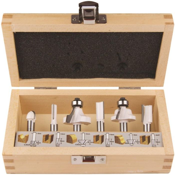 Makita Set de Fresas 8mm - 6 Piezas