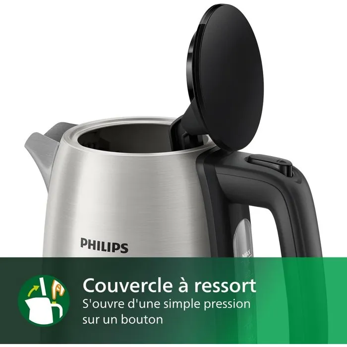 Hervidor Philips HD9350/90 1,7L 2200W Inox Negro Acero Acero Inoxidable Polipropileno 2200 W 1,7 L 5