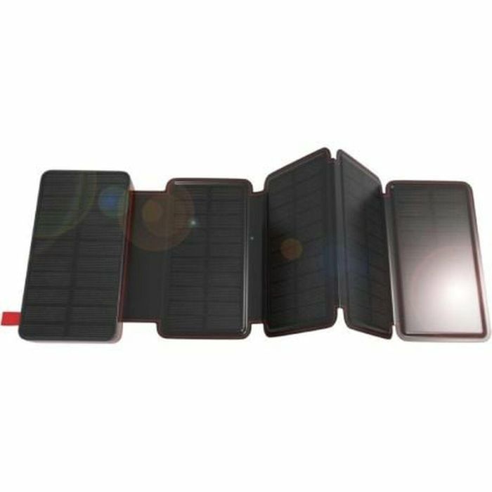 Wonder WX10S Powerbank Solar 10000mAh 10W, Recarga con 5 Solapas, Múltiples Puertos USB-C y USB-A, Portátil Negro Wonder WX10S Powerbank Solar 10000mAh 10W, Recarga con 5 Solapas, Múltiples Puertos USB-C y USB-A, Portátil Negro