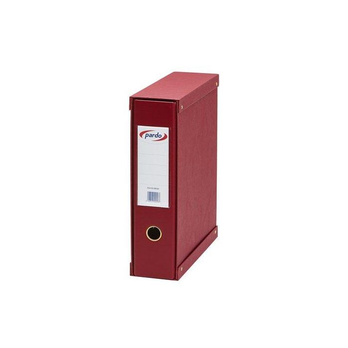 Archivador Palanca Pardo Forrado Pvc A4 Con Caja 70Mm Rojo
