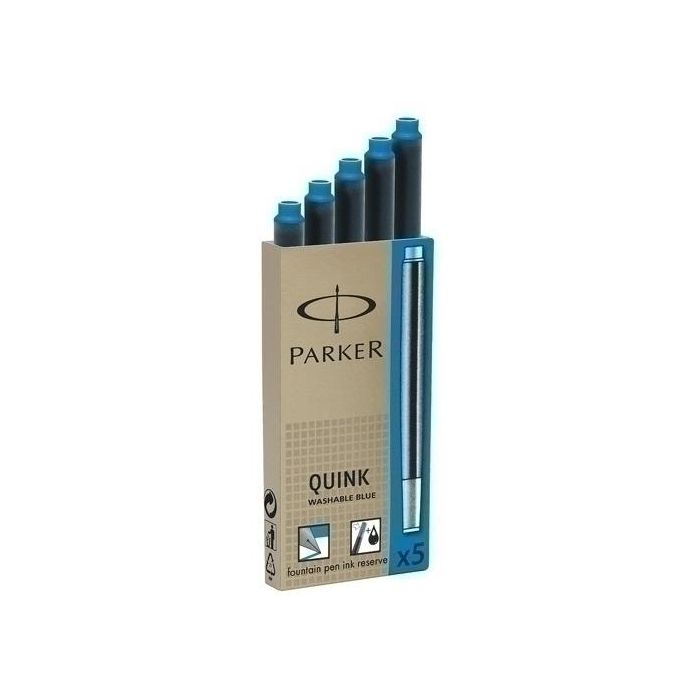 Tinta Estilografica Parker Caja 5 Cartuchos Azul Real