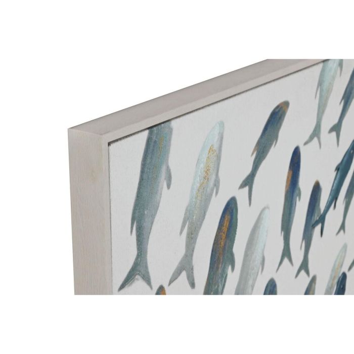 DKD Home Decor Cuadro Atlantico con Peces, de Lienzo y PS, Azul y Crema, 102.5 x 82.5 x 4 cm (Set de 2 Unidades) 3 DKD Home Decor Cuadro Atlantico con Peces, de Lienzo y PS, Azul y Crema, 102.5 x 82.5 x 4 cm (Set de 2 Unidades) 3