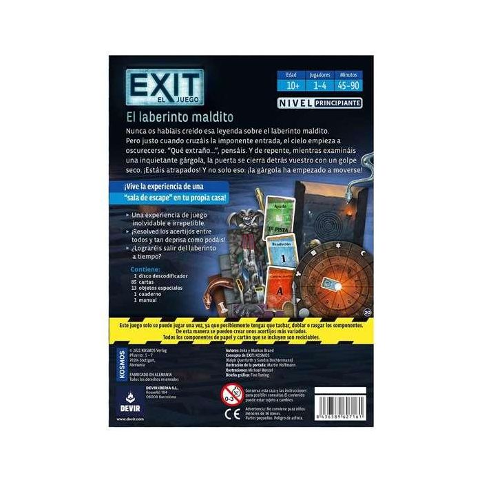 Devir Juego Exit El Laberinto Maldito, Edad 10+ años, 4 jugadores, en español 3 Devir Juego Exit El Laberinto Maldito, Edad 10+ años, 4 jugadores, en español 3