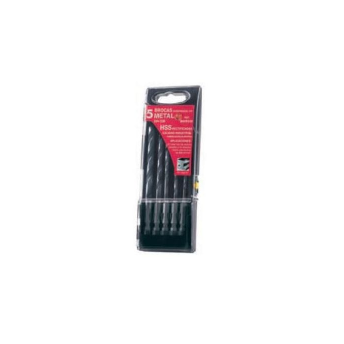 Celesa Estuche Broca HSS DIN-338 1/4, Set 5 Piezas Diámetros 3, 4, 5, 6, 8mm
