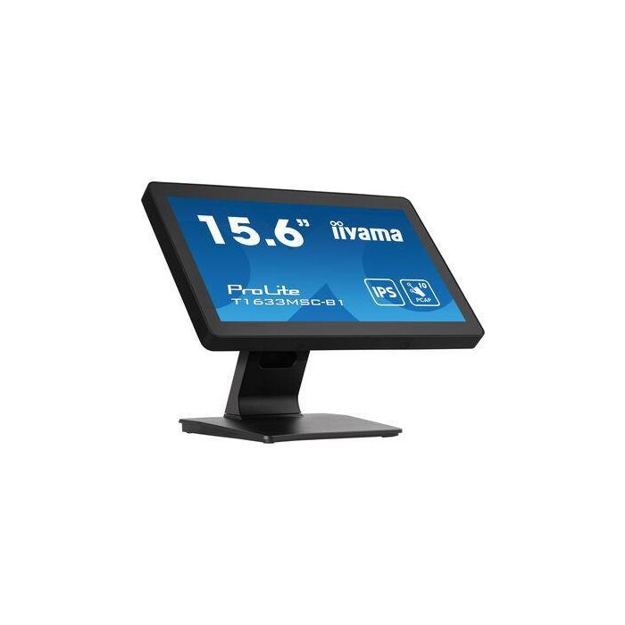 Monitor Iiyama 15,6" Pcap Bezel Free Front, 10P Touch, 1920X1080, Displayport, Hdmi, 385Cd/M² (With Touch), Speakers, Usb Interface Hub 2X 2.0, External Power Adapter, 10P Touch With Supported Os (T1633MSC-B1) 2 Monitor Iiyama 15,6" Pcap Bezel Free Front, 10P Touch, 1920X1080, Displayport, Hdmi, 385Cd/M² (With Touch), Speakers, Usb Interface Hub 2X 2.0, External Power Adapter, 10P Touch With Supported Os (T1633MSC-B1) 2