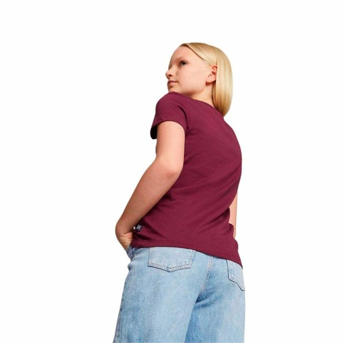 Camiseta de Manga Corta Infantil Puma Ess Logo Granate 1 Camiseta de Manga Corta Infantil Puma Ess Logo Granate 1