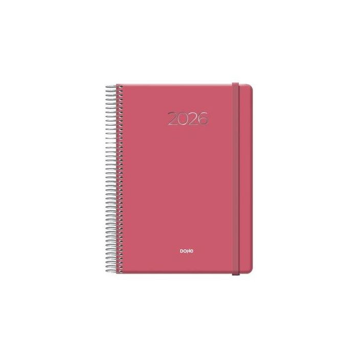 Agenda Anual (2026) Dohe Denver Espiral Tapa Extra Con Goma 150X210 D/P Rosa