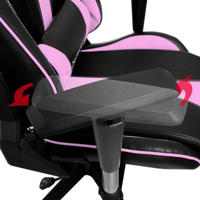 Phoenix Silla Gaming Tournament Cuero PU Rosa, Ergonómica, Reposabrazos 2D Ajustables, Reclinable 170º, Pistón Clase 3, 150kg 5 Phoenix Silla Gaming Tournament Cuero PU Rosa, Ergonómica, Reposabrazos 2D Ajustables, Reclinable 170º, Pistón Clase 3, 150kg 5