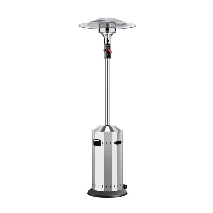 Enders Estufa de Exterior Elegance, Acero Inoxidable, 3500W-8000W, con Ruedas, ECO-Plus, Calienta 35m², 30% Menos CO2