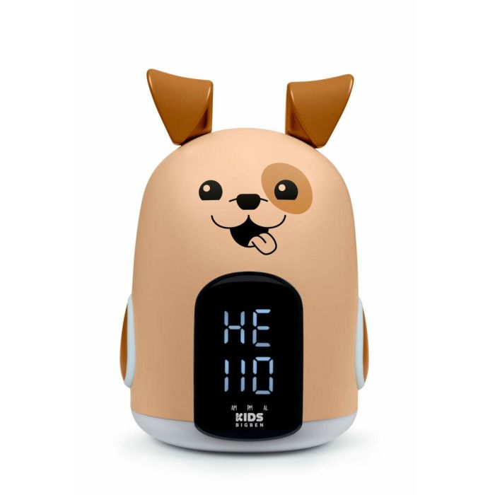 Despertador con luz nocturna - BIGBEN - Forma de perro - Pantalla LED, 3 melodías, Intensidad regulable, Fuente de alimentación. 230V