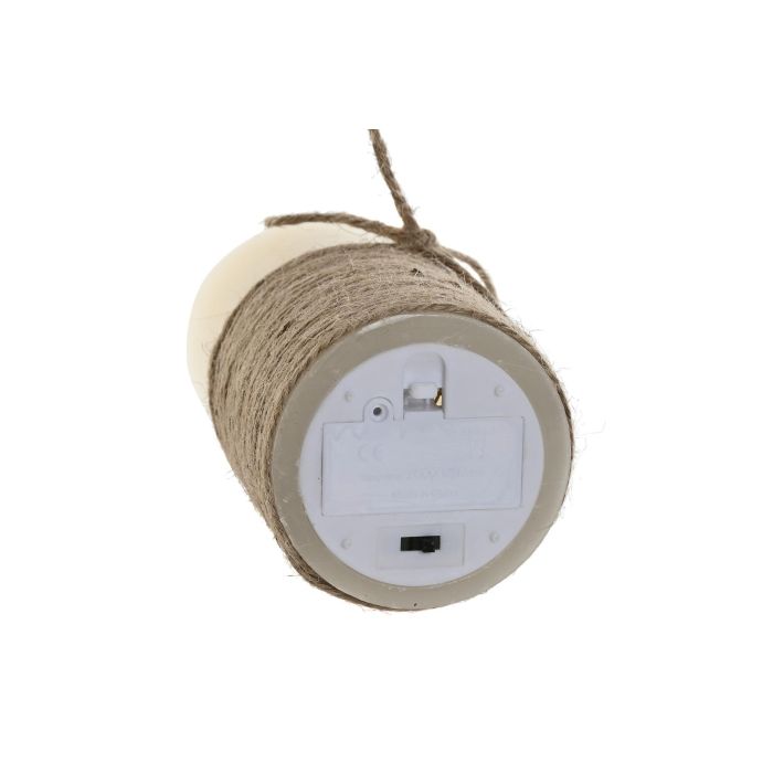 DKD Home Decor - Vela LED Basicos con Movimiento, Cera, Yute, Acabado Natural, Crema Marrón, 7.5x15x7.5 cm, Pack 16 Unidades. 4 DKD Home Decor - Vela LED Basicos con Movimiento, Cera, Yute, Acabado Natural, Crema Marrón, 7.5x15x7.5 cm, Pack 16 Unidades. 4