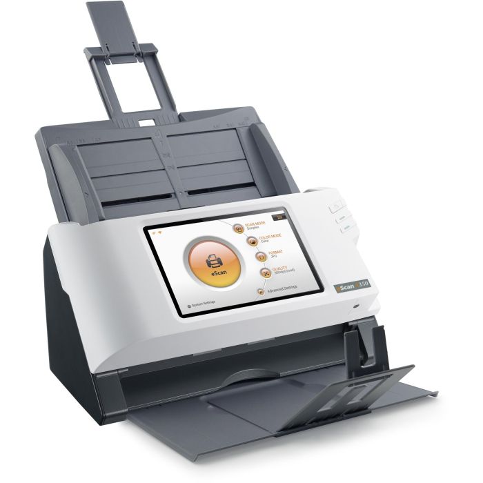 Plustek Escaner A350 Essential, 600x600 DPI, Escaner a Color, Escaneo Dúplex, Negro/Blanco, Pantalla LED 7" 10