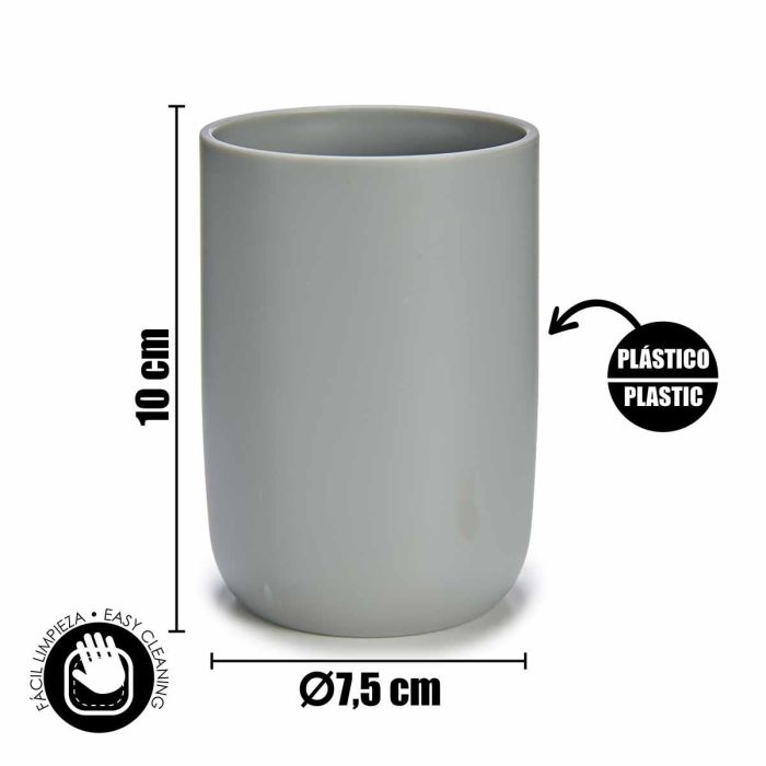 Berilo Set 4 Piezas Artículos de Baño Gris 16.5x17x29.5 cm (Set de 6) 4 Berilo Set 4 Piezas Artículos de Baño Gris 16.5x17x29.5 cm (Set de 6) 4