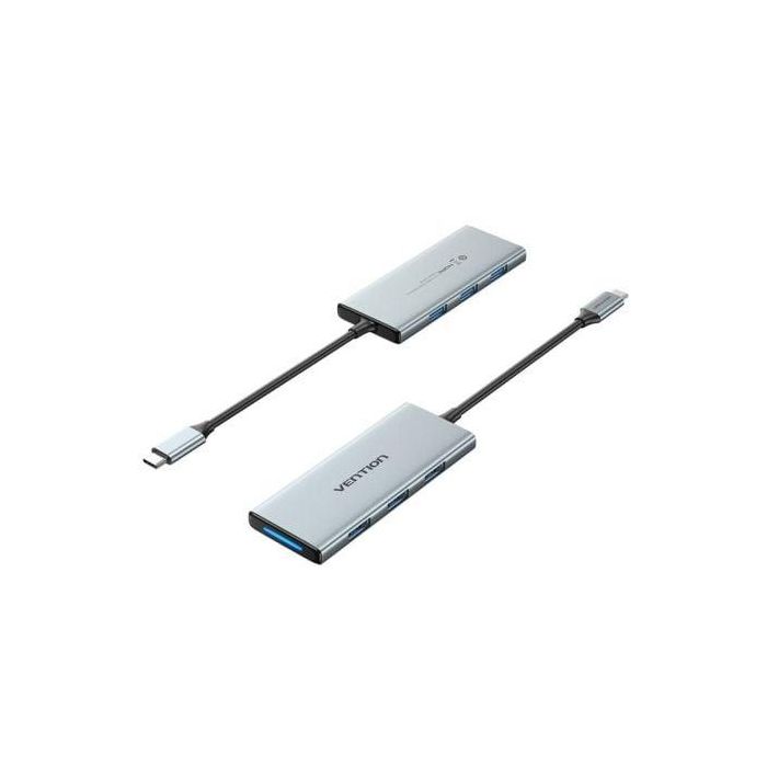 Vention TOPHB Docking USB Tipo-C 6 en 1 con HDMI 4K, 3x USB 3.0, Lector SD/MicroSD, 5 Gbps, Gris Vention TOPHB Docking USB Tipo-C 6 en 1 con HDMI 4K, 3x USB 3.0, Lector SD/MicroSD, 5 Gbps, Gris
