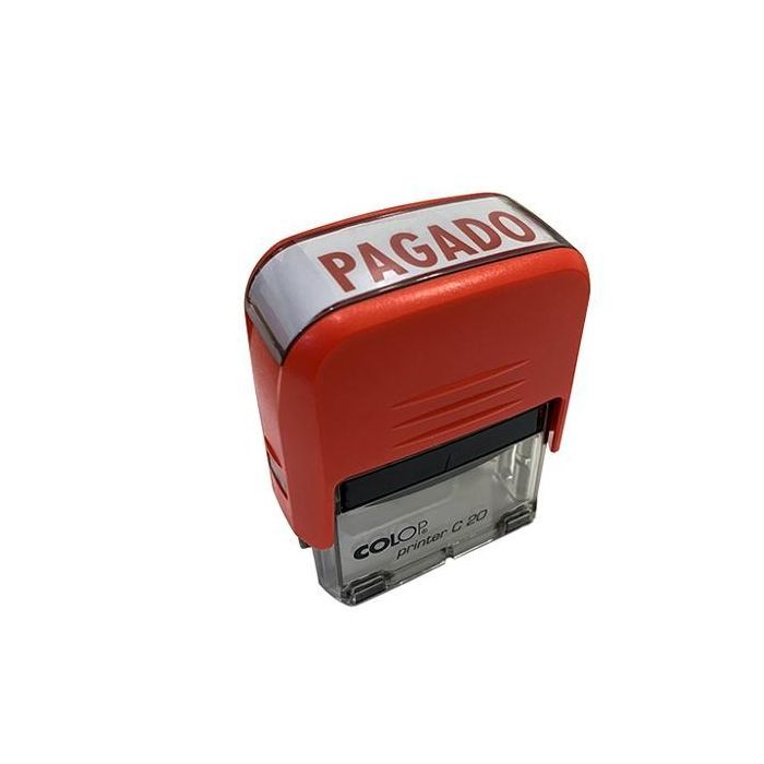 Colop Sello Printer C20 Formula " Pagado " Almohadilla E-20 14x38 mm Rojo